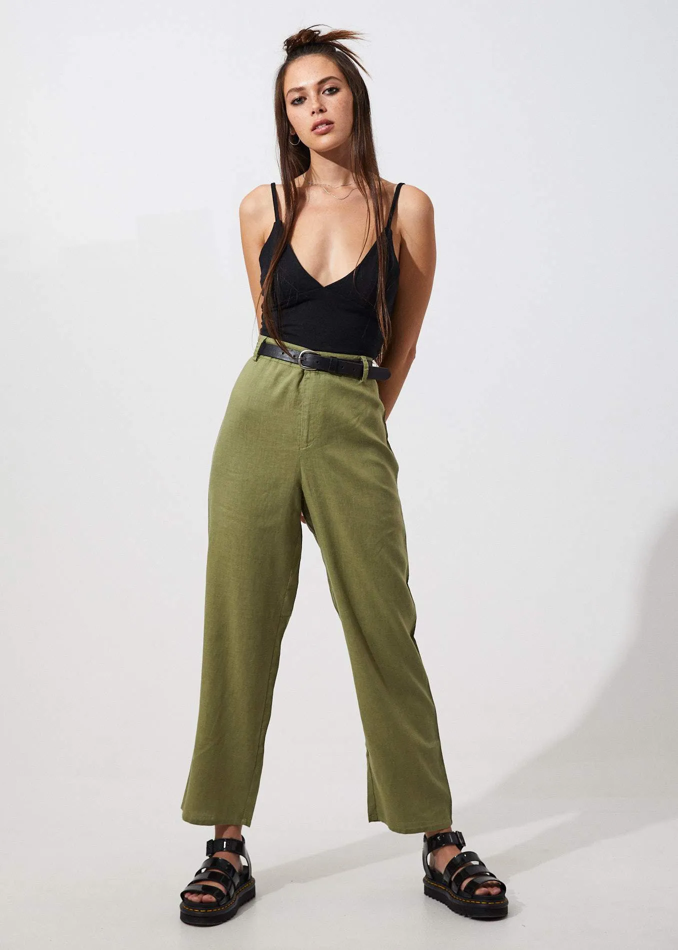 Afends Womens Siren - Hemp Pant - Sage