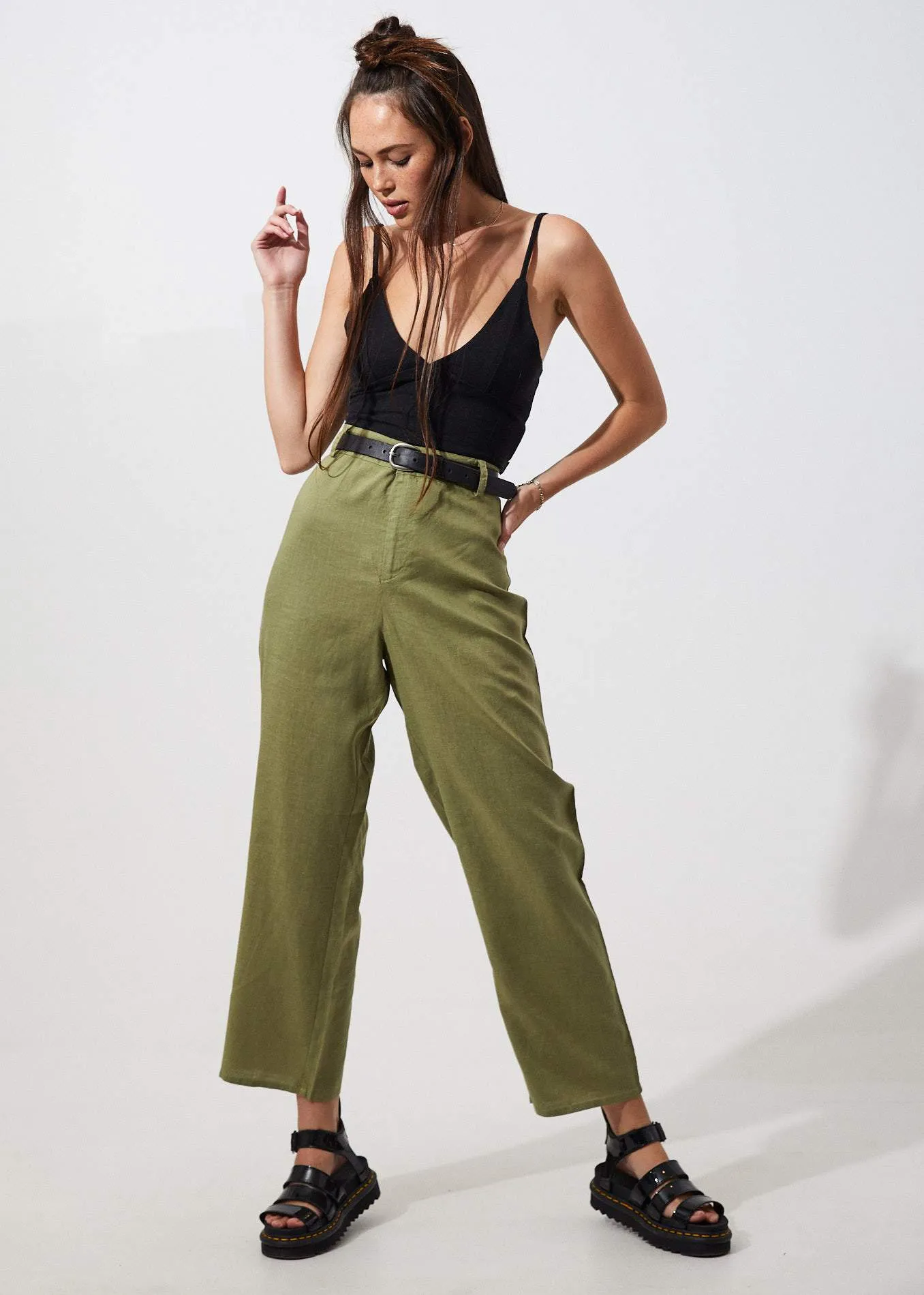 Afends Womens Siren - Hemp Pant - Sage