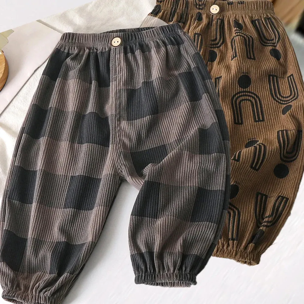 Baby Boys Girls Flared Pants Fashion Children Long Pants Toddler Girls Trousers Pocket Kids Casual Flower Pants 2 to 6 Years