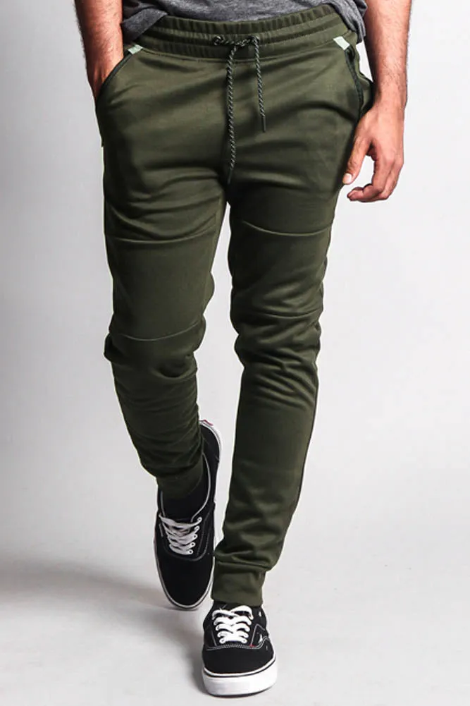 Basic Tech Sweat Pants with Contrasting Zippers