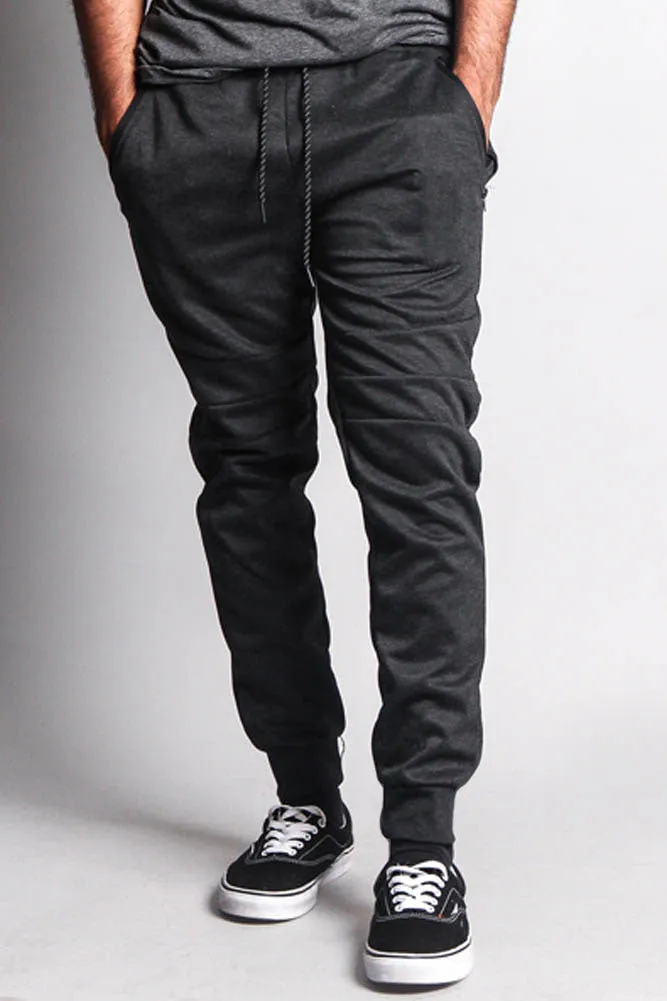 Basic Tech Sweat Pants with Contrasting Zippers