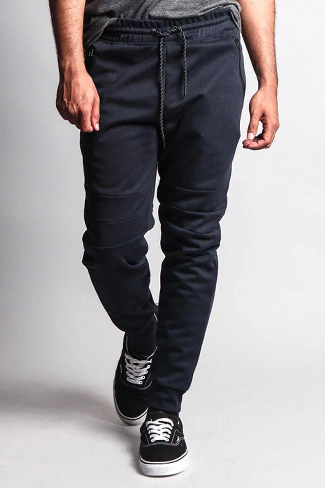 Basic Tech Sweat Pants with Contrasting Zippers