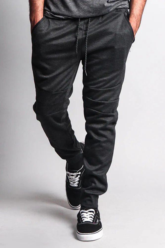 Basic Tech Sweat Pants with Contrasting Zippers