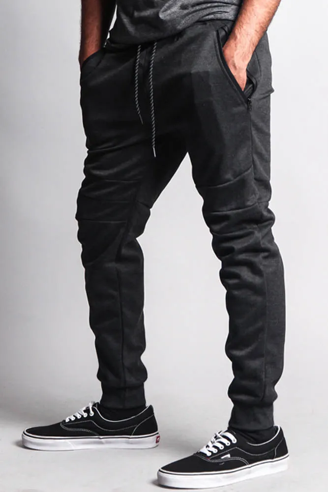 Basic Tech Sweat Pants with Contrasting Zippers