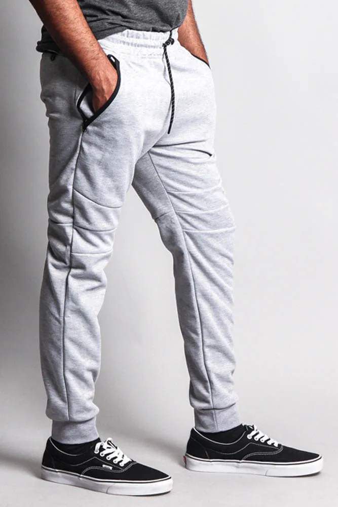 Basic Tech Sweat Pants with Contrasting Zippers