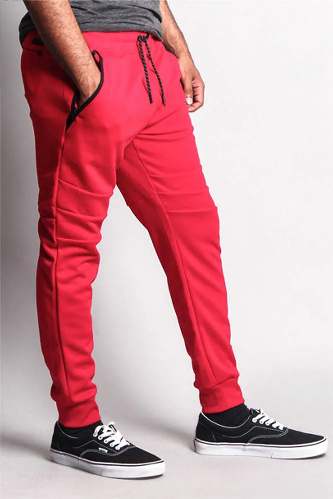 Basic Tech Sweat Pants with Contrasting Zippers