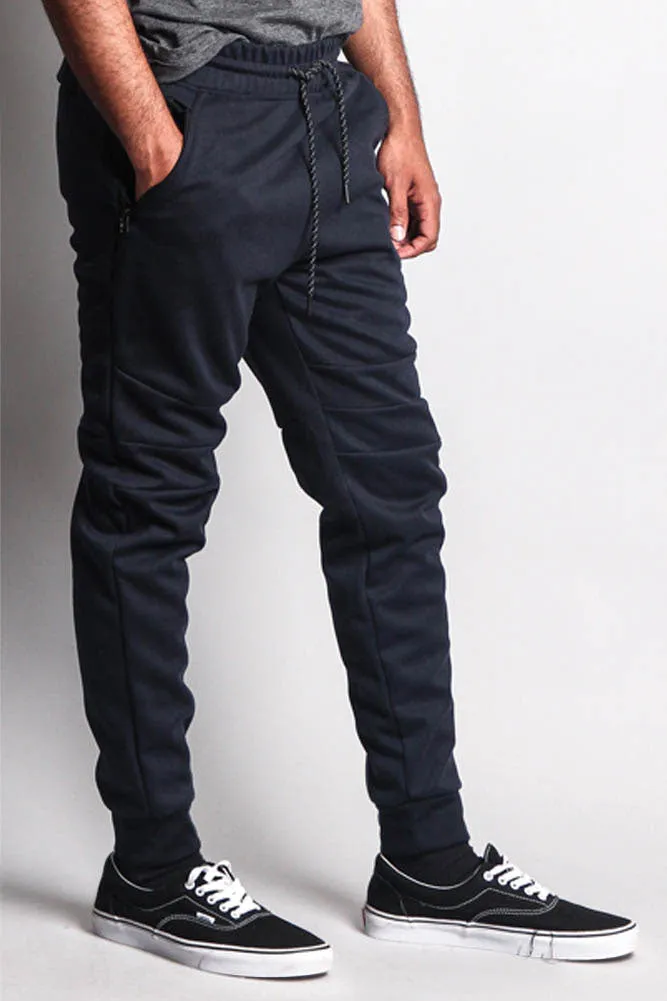 Basic Tech Sweat Pants with Contrasting Zippers