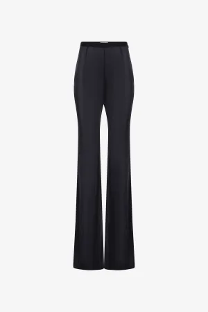 Black Fitted Flared Pants