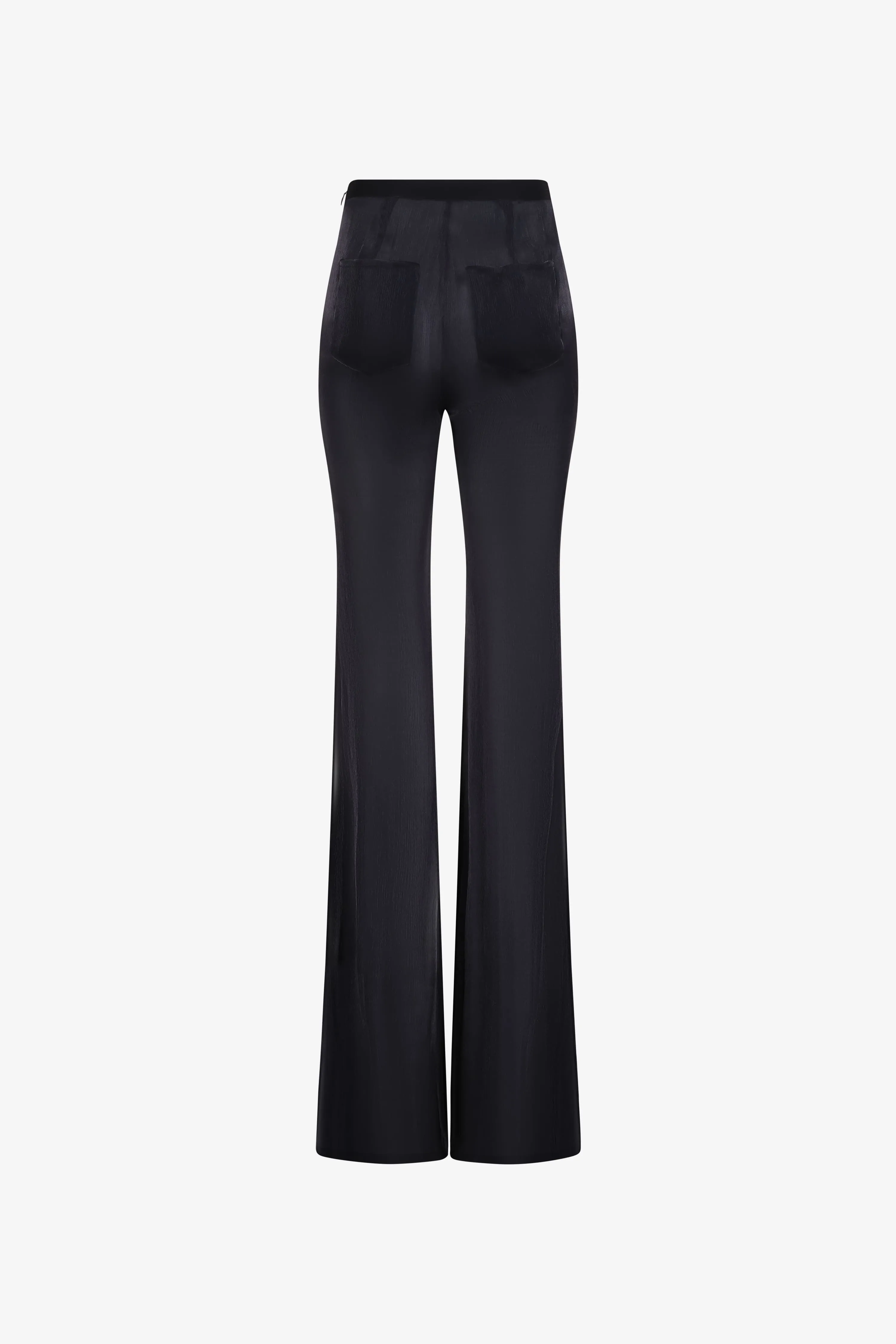 Black Fitted Flared Pants