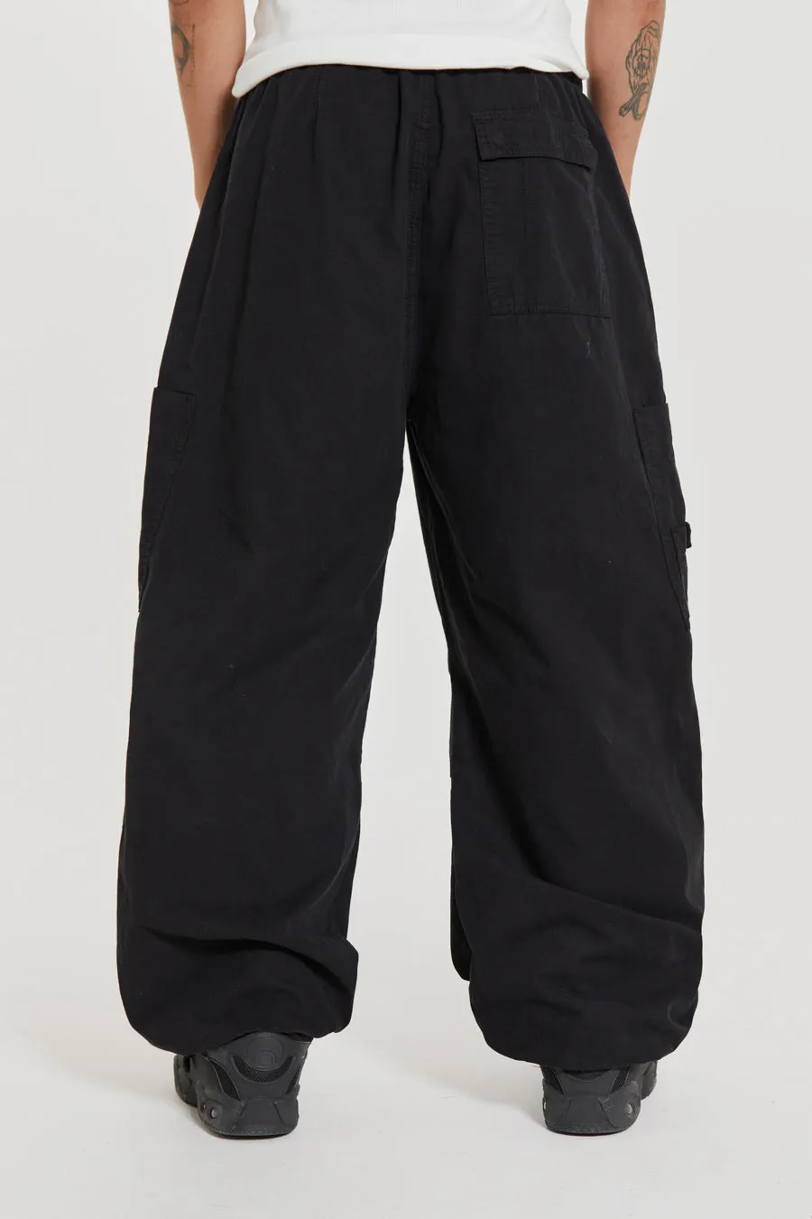 Black Parachute Cargo Pants