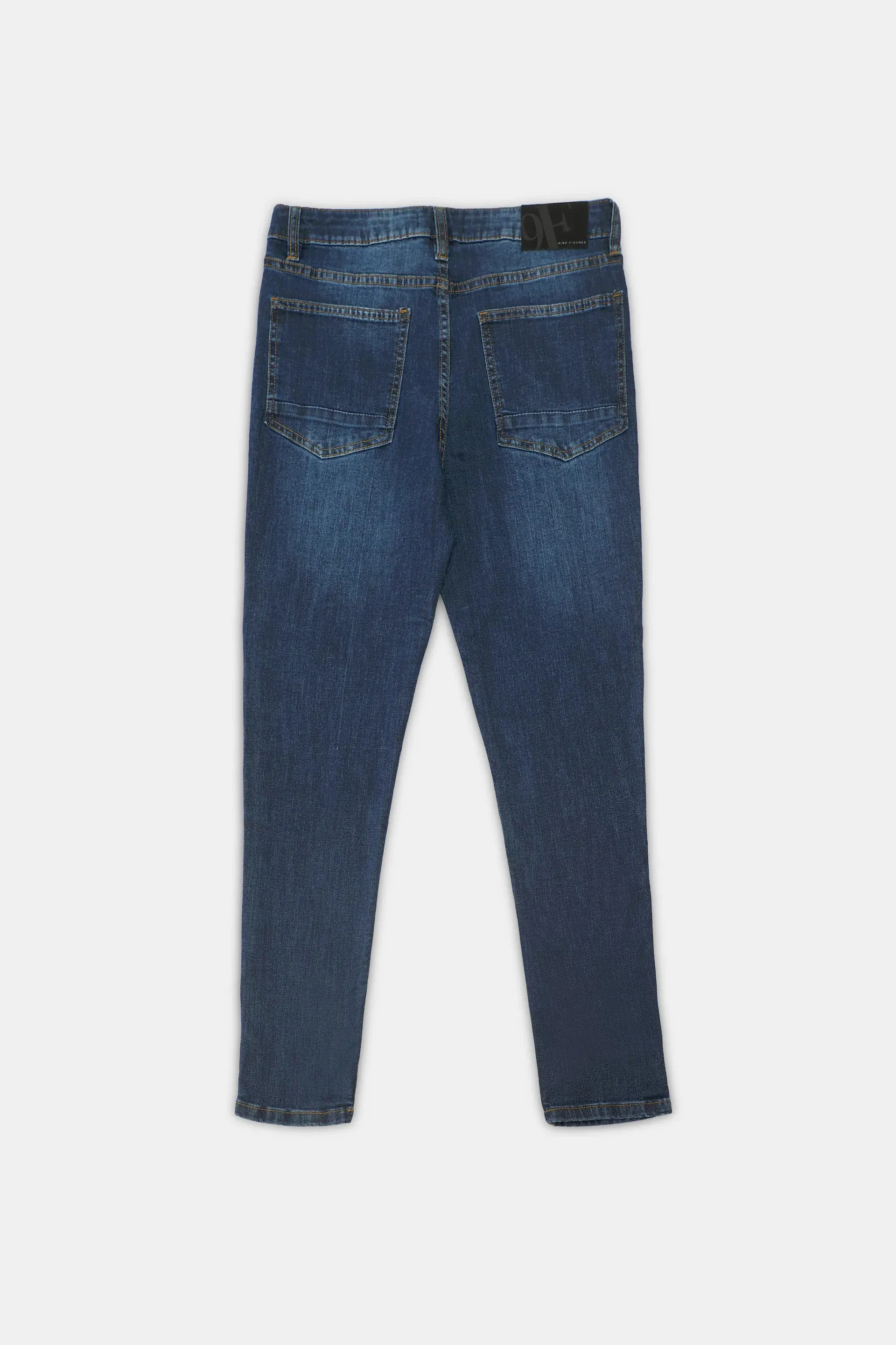 Blue Tapered Jeans