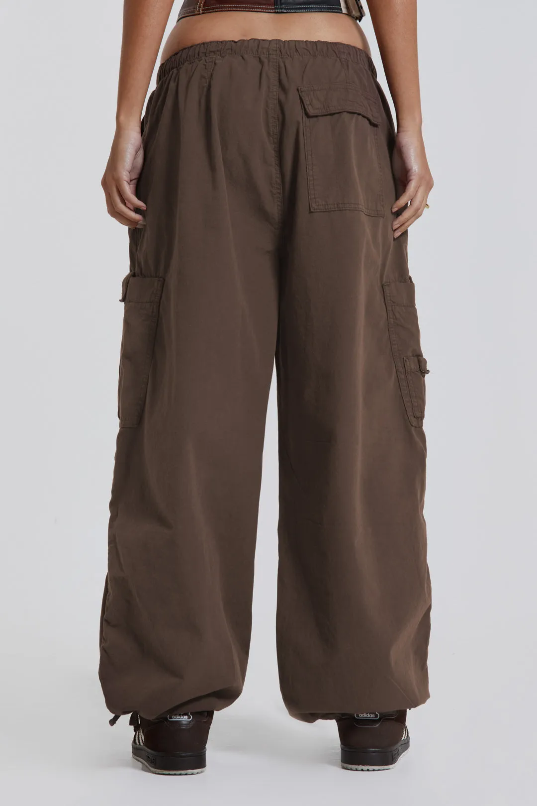 Brown Parachute Cargo Pants