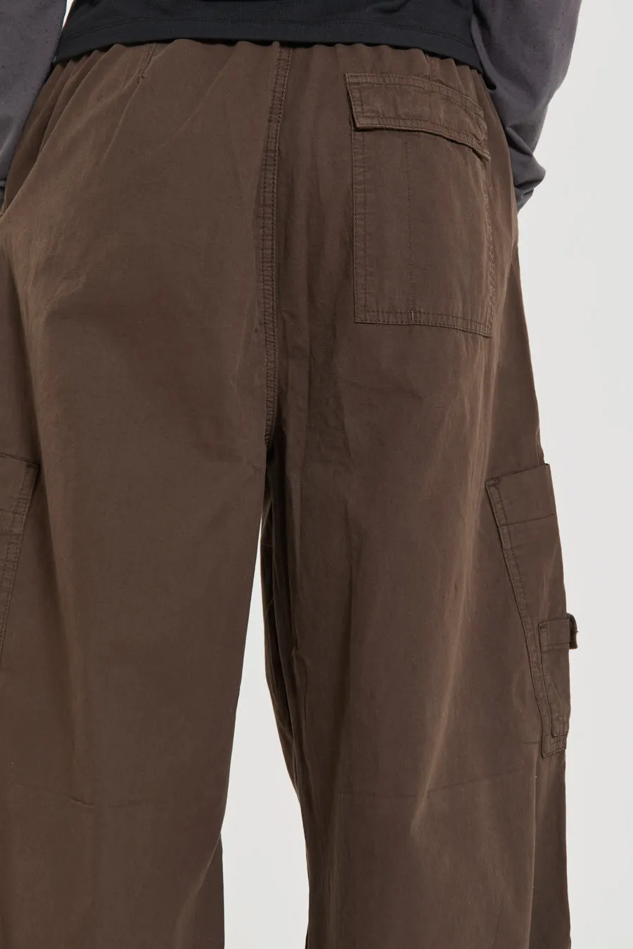 Brown Parachute Cargo Pants