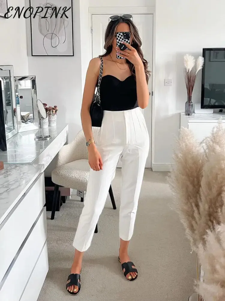 Chic Office Lady Straight Pants