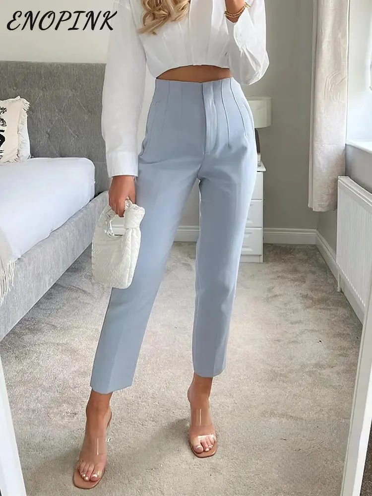 Chic Office Lady Straight Pants