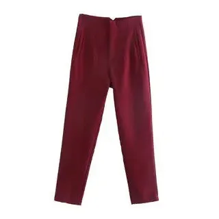 Chic Office Lady Straight Pants