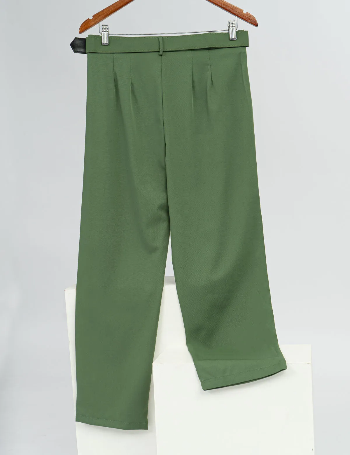 Classic Straight Pants - Olive Green