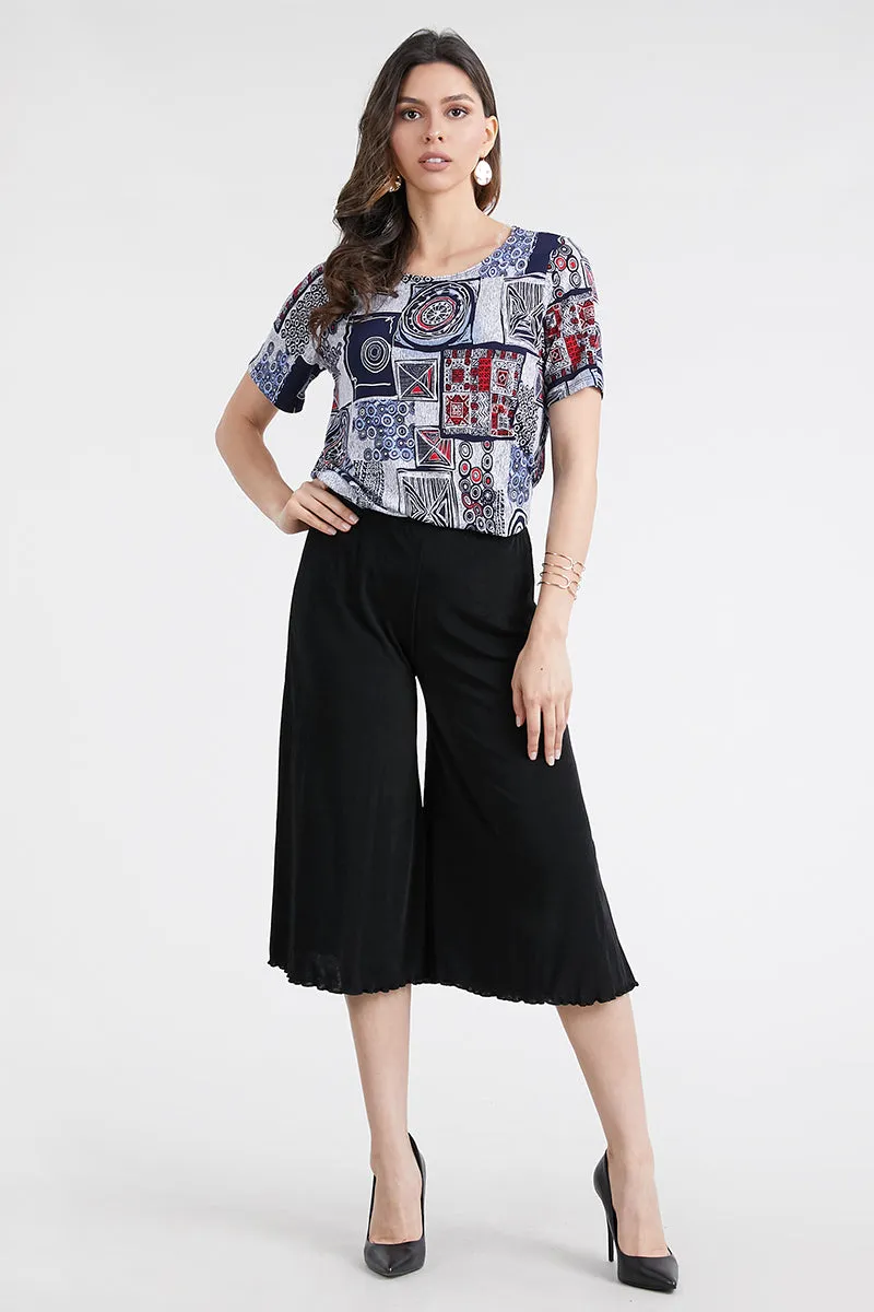 Classic Stretch Gaucho Pants-5013BN-ARS1