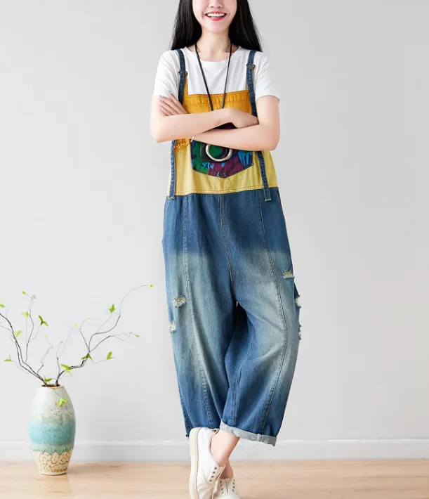 Denim Casual Spring Denim Overall Women Jumpsuits QY23