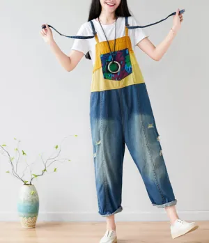 Denim Casual Spring Denim Overall Women Jumpsuits QY23