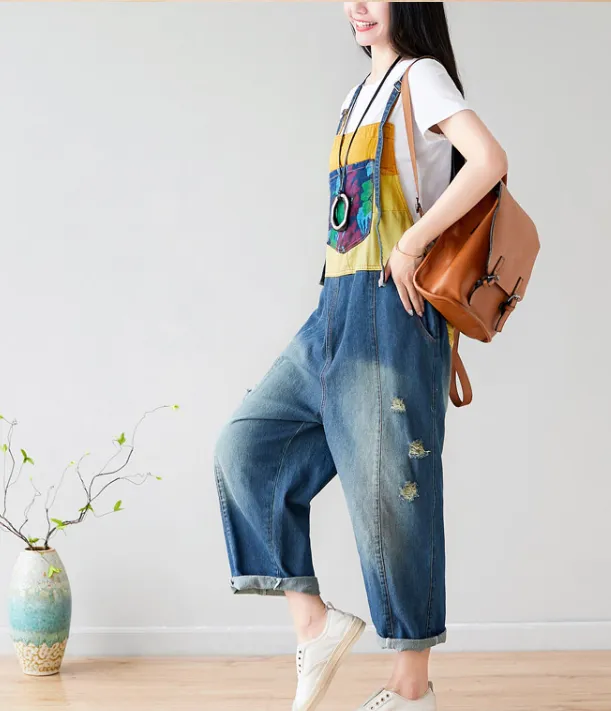 Denim Casual Spring Denim Overall Women Jumpsuits QY23