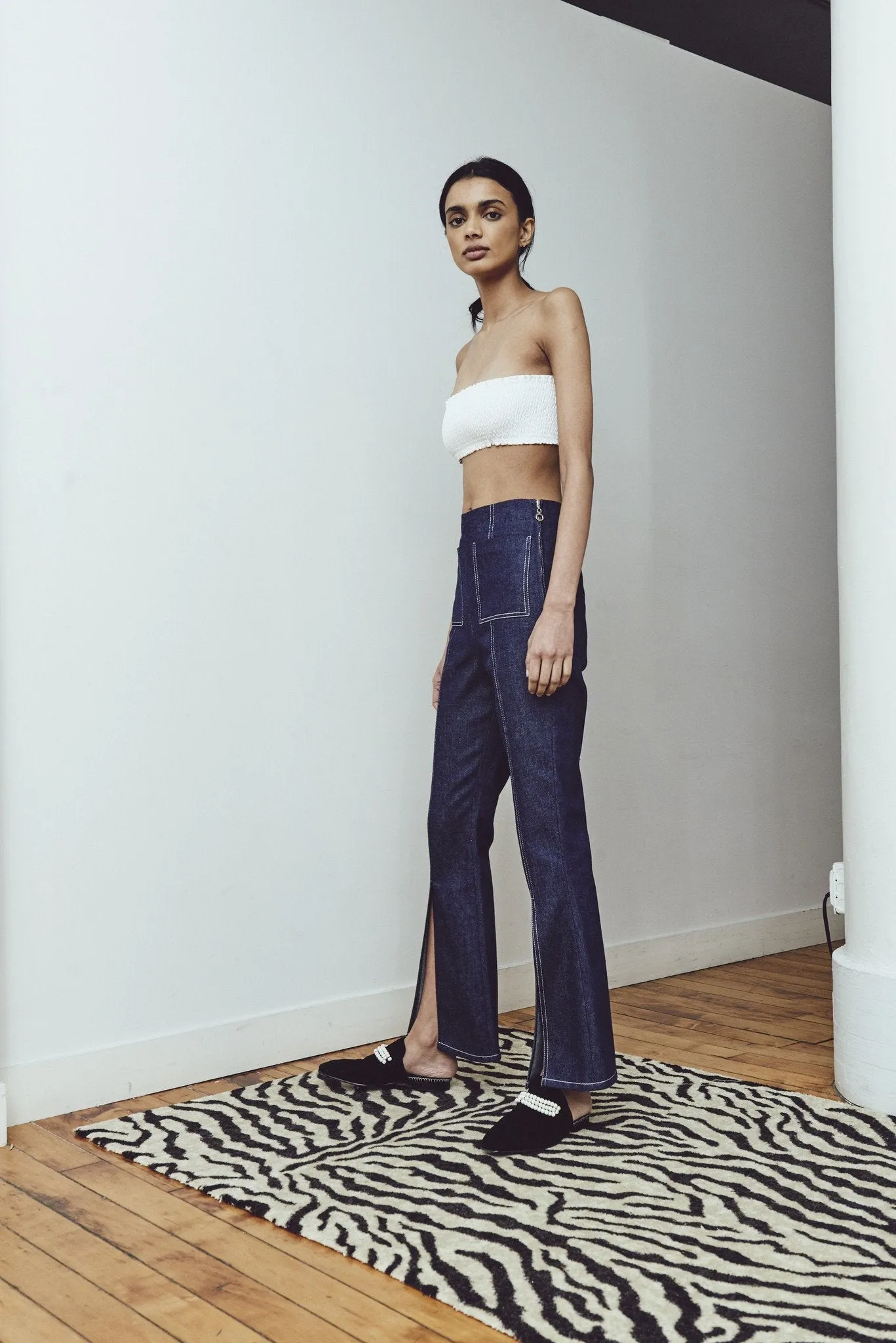 DENIM SLIT PANT