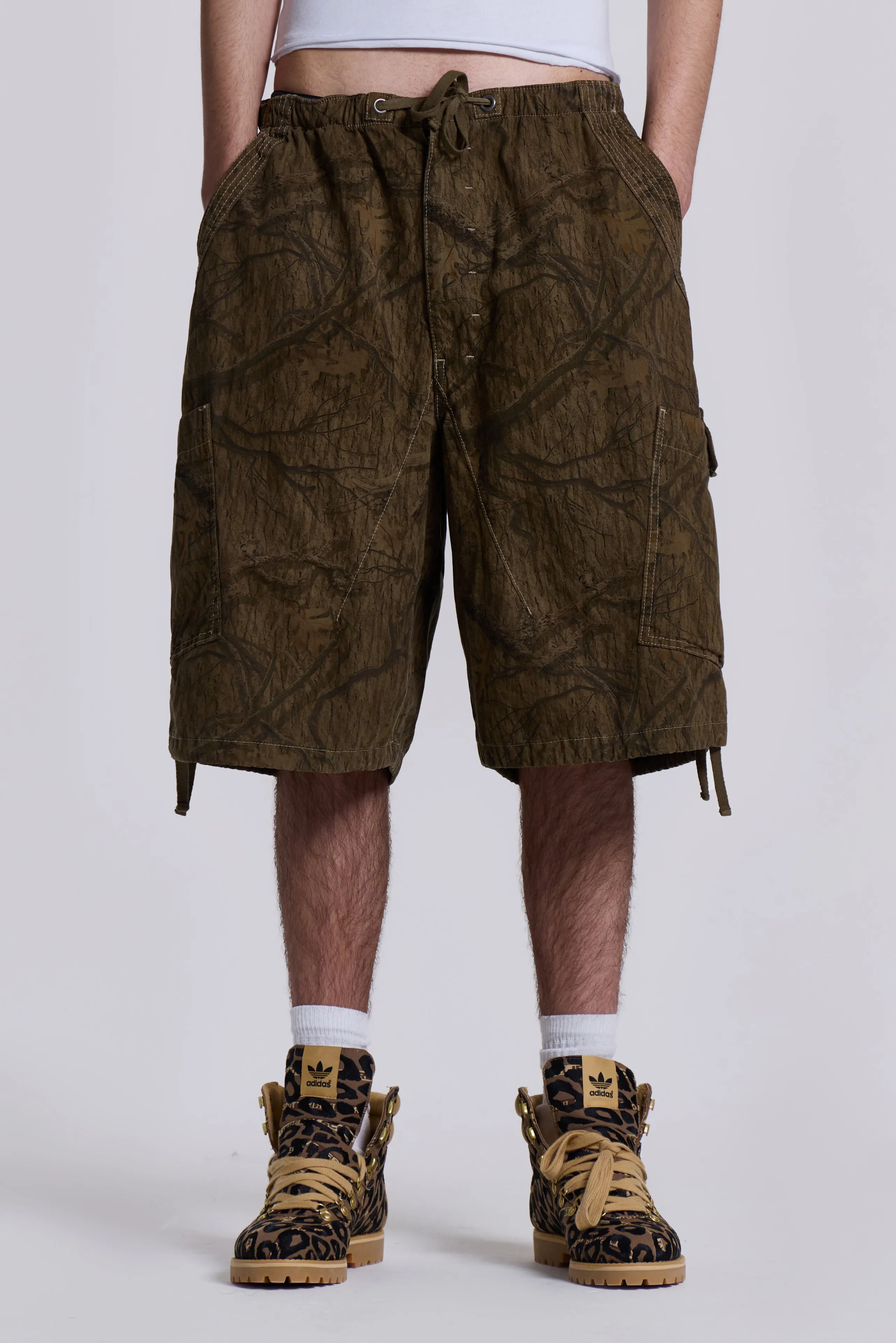 Forest Camo Parachute Shorts