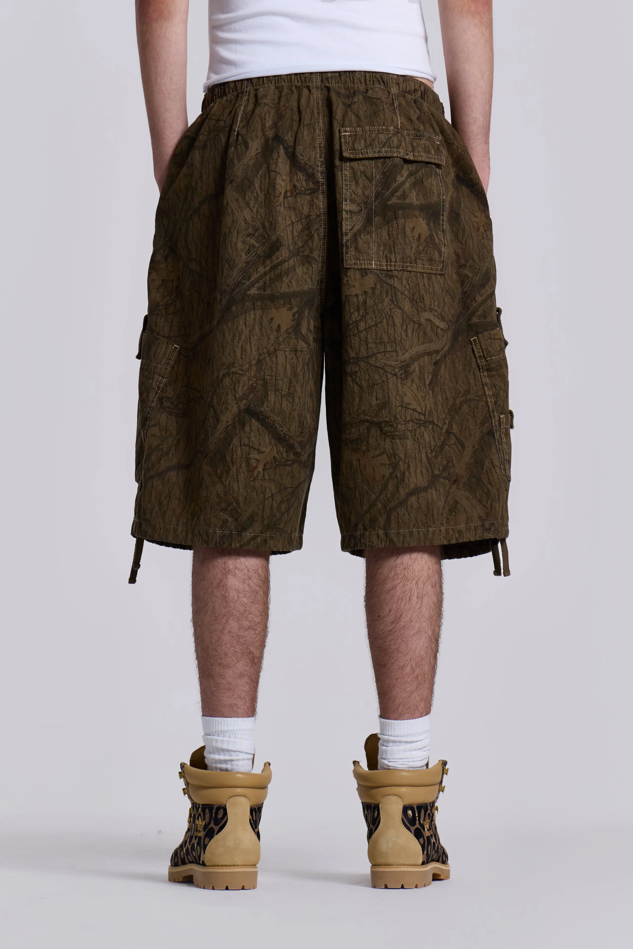 Forest Camo Parachute Shorts