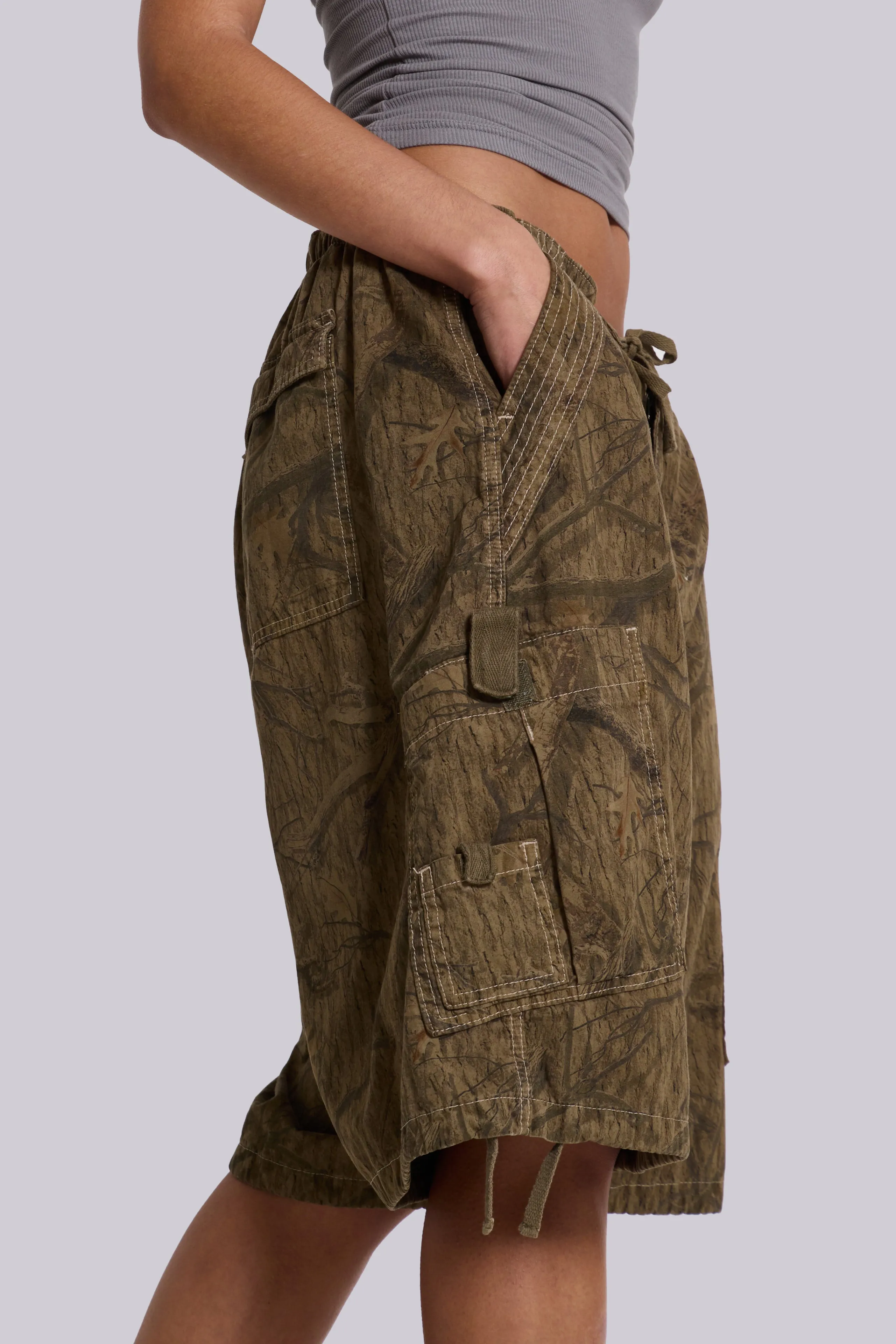 Forest Camo Parachute Shorts