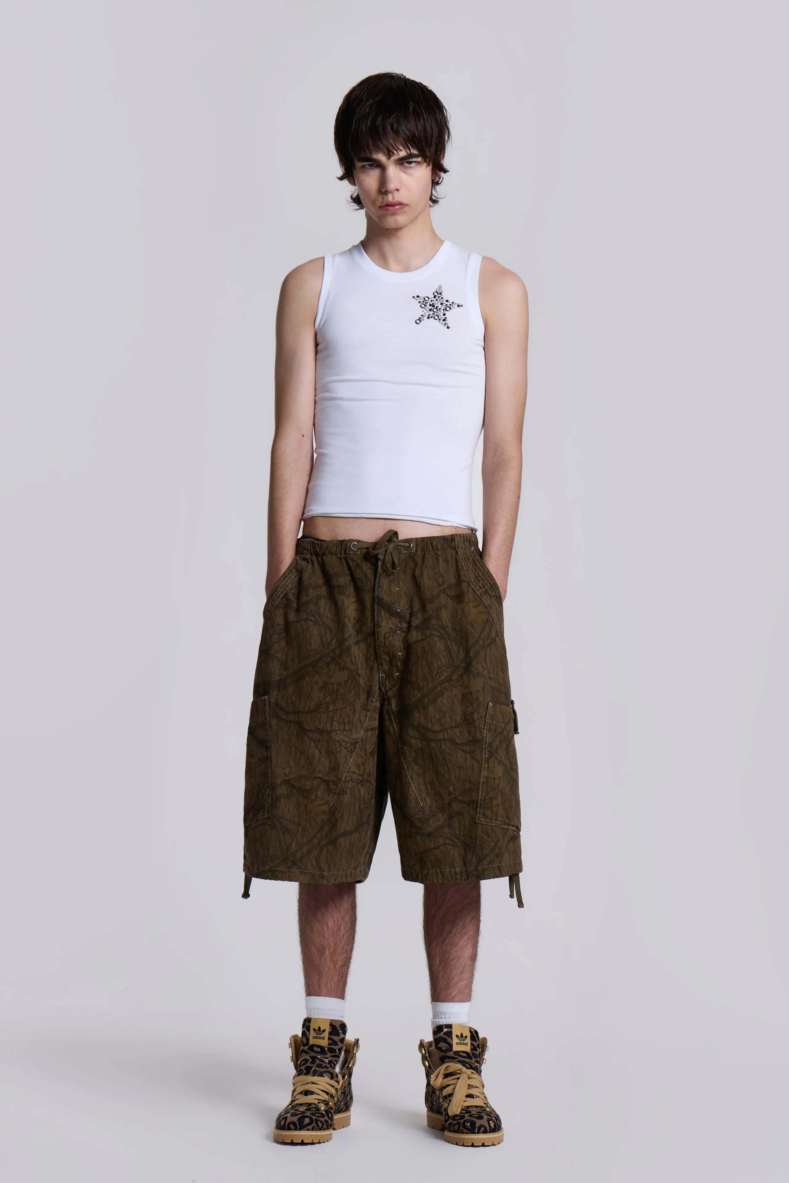 Forest Camo Parachute Shorts