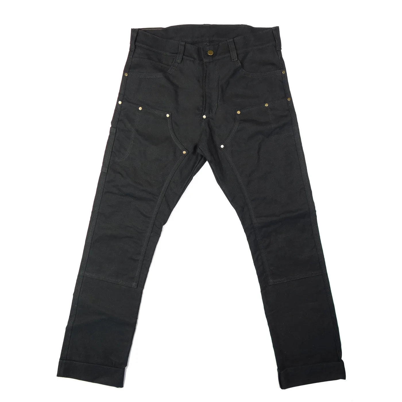 GN.01 Waxed Canvas Fitted Work Pant - Black