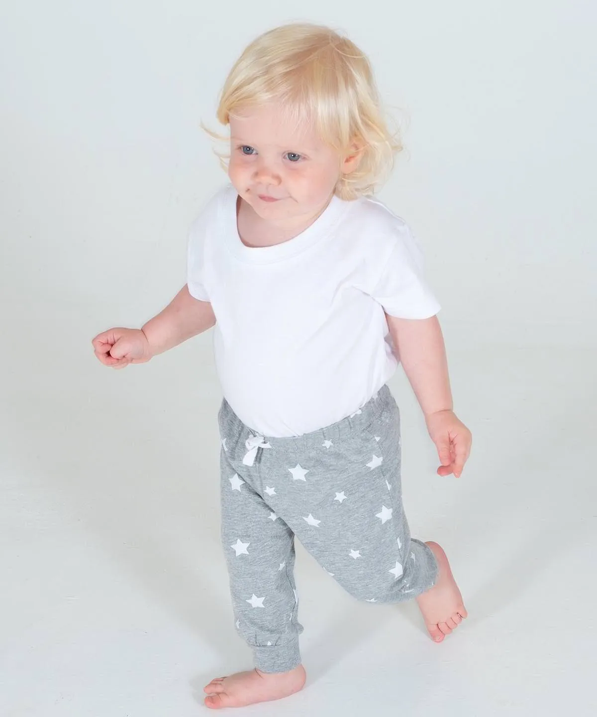 Heather Grey/White Stars - Lounge pants