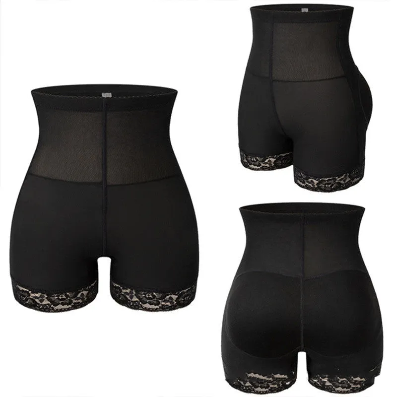 High Waist Lace Cushion Sponge Body Shaping Pants