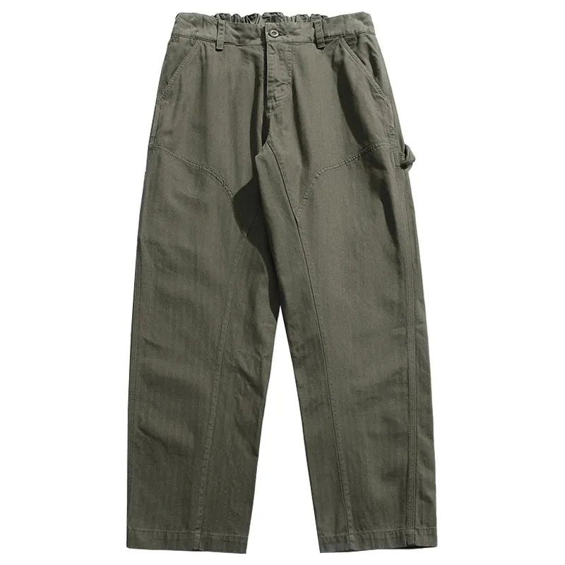 Japanese Streetwear Loose Straight Cargo Pants - Vintage Casual Trousers