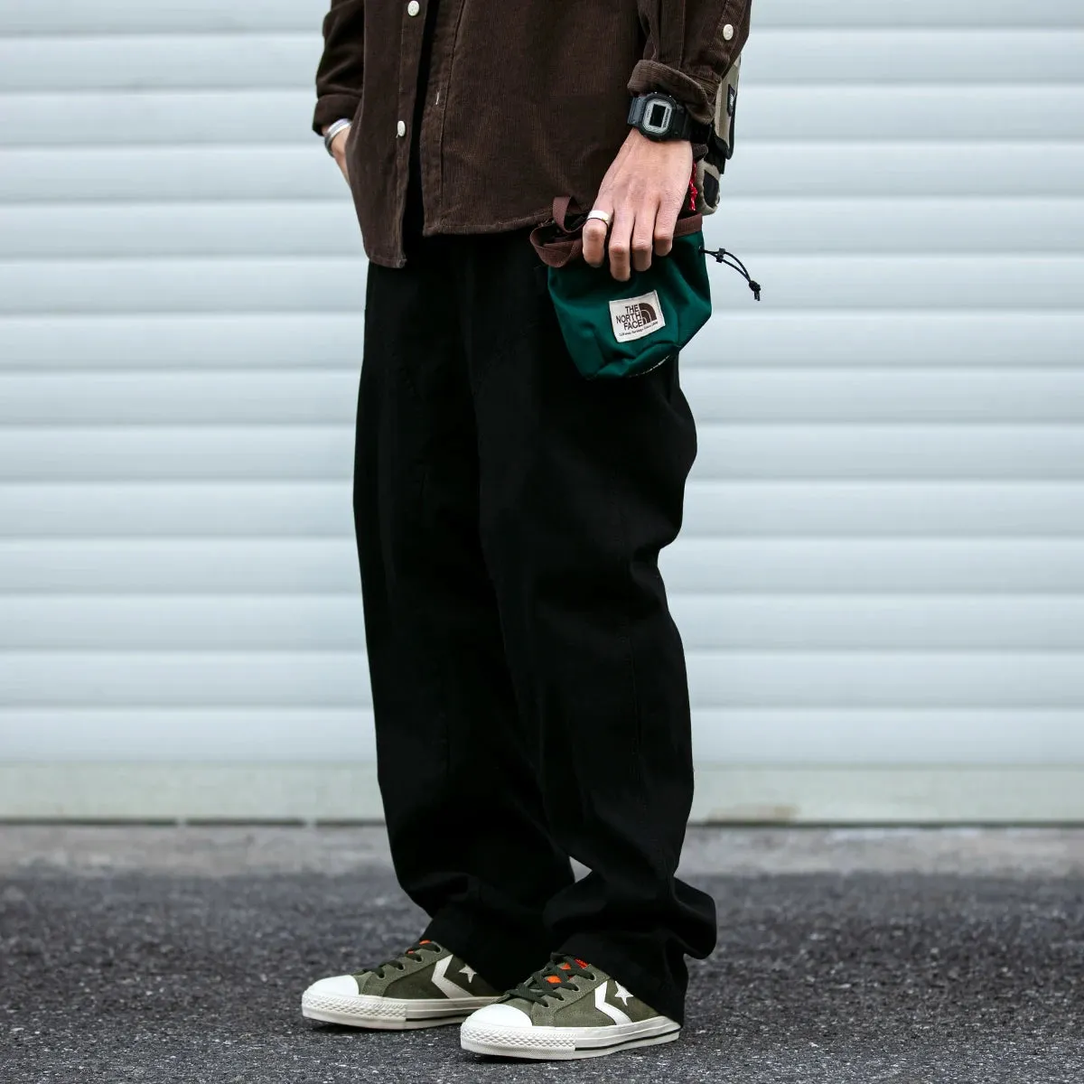 Japanese Streetwear Loose Straight Cargo Pants - Vintage Casual Trousers