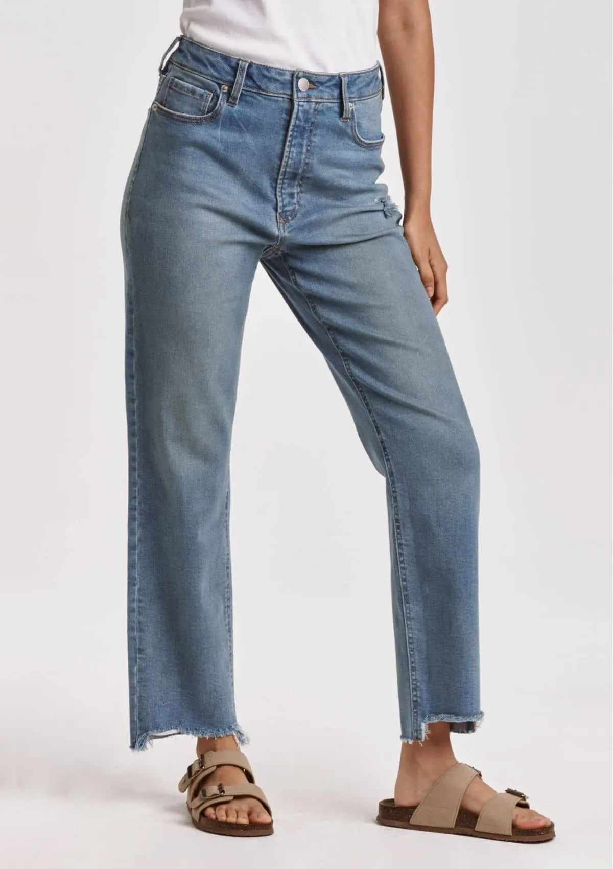 Jodi High Rise Straight Leg Jeans - Folly Beach