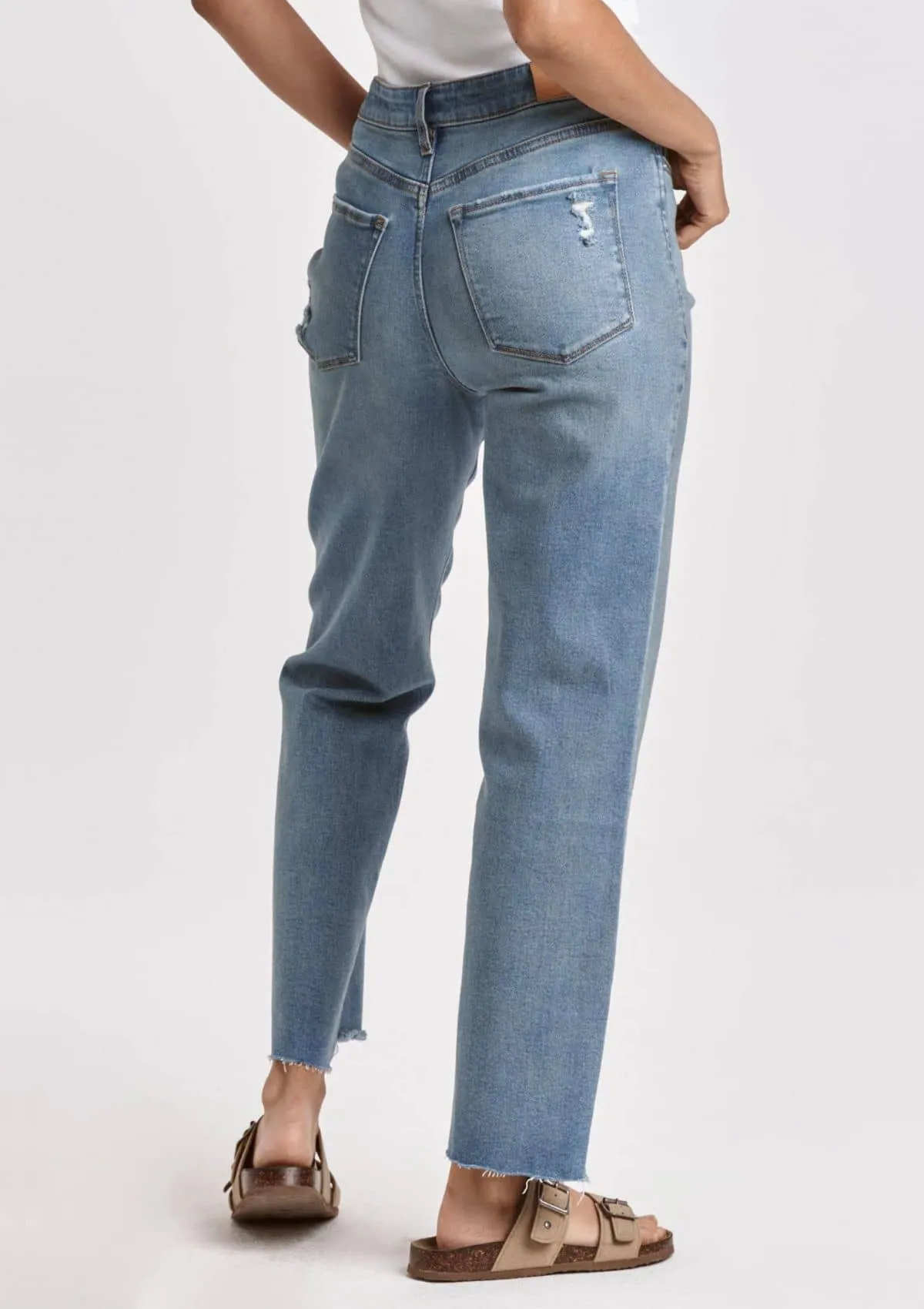 Jodi High Rise Straight Leg Jeans - Folly Beach