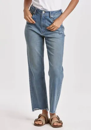 Jodi High Rise Straight Leg Jeans - Folly Beach