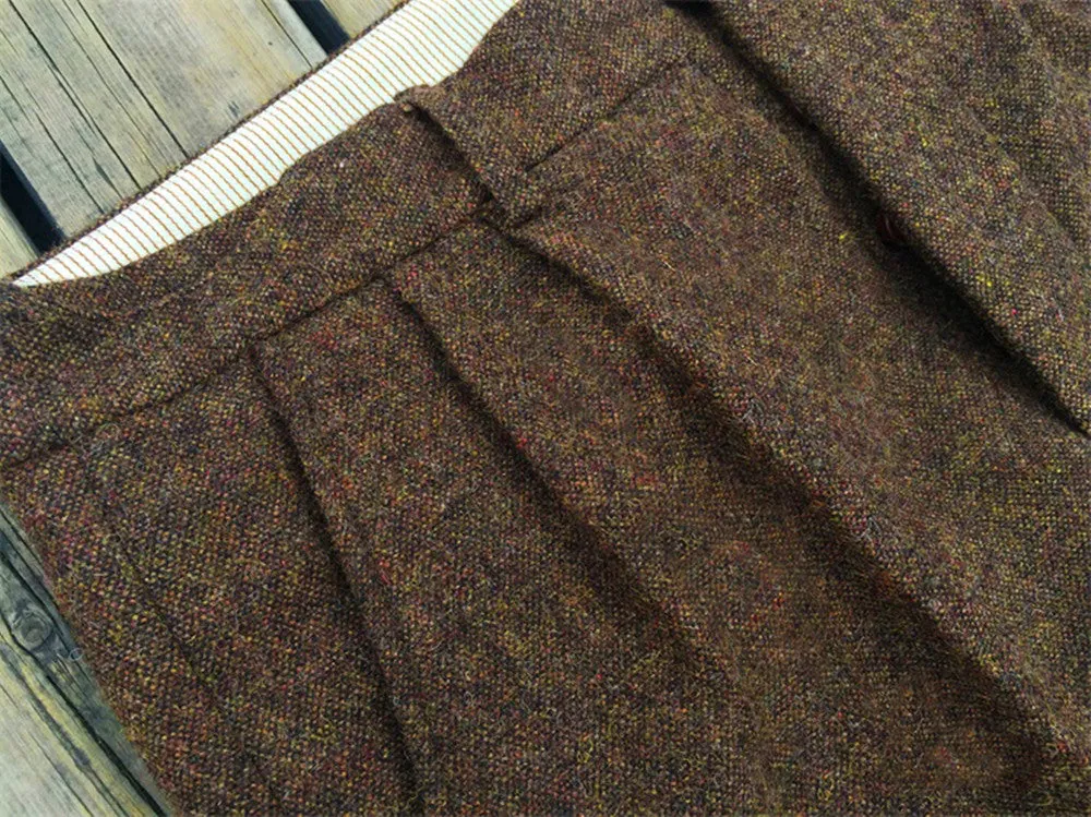 Men's 1930s Brown Tweed Pants