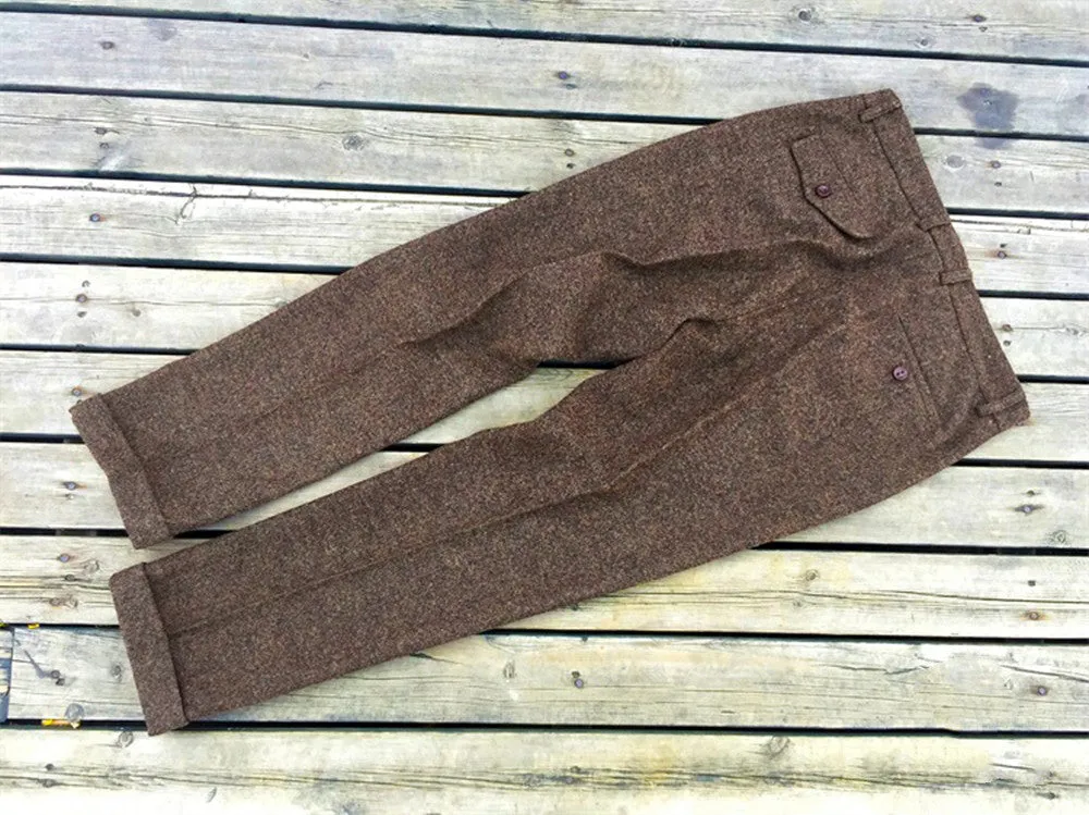 Men's 1930s Brown Tweed Pants