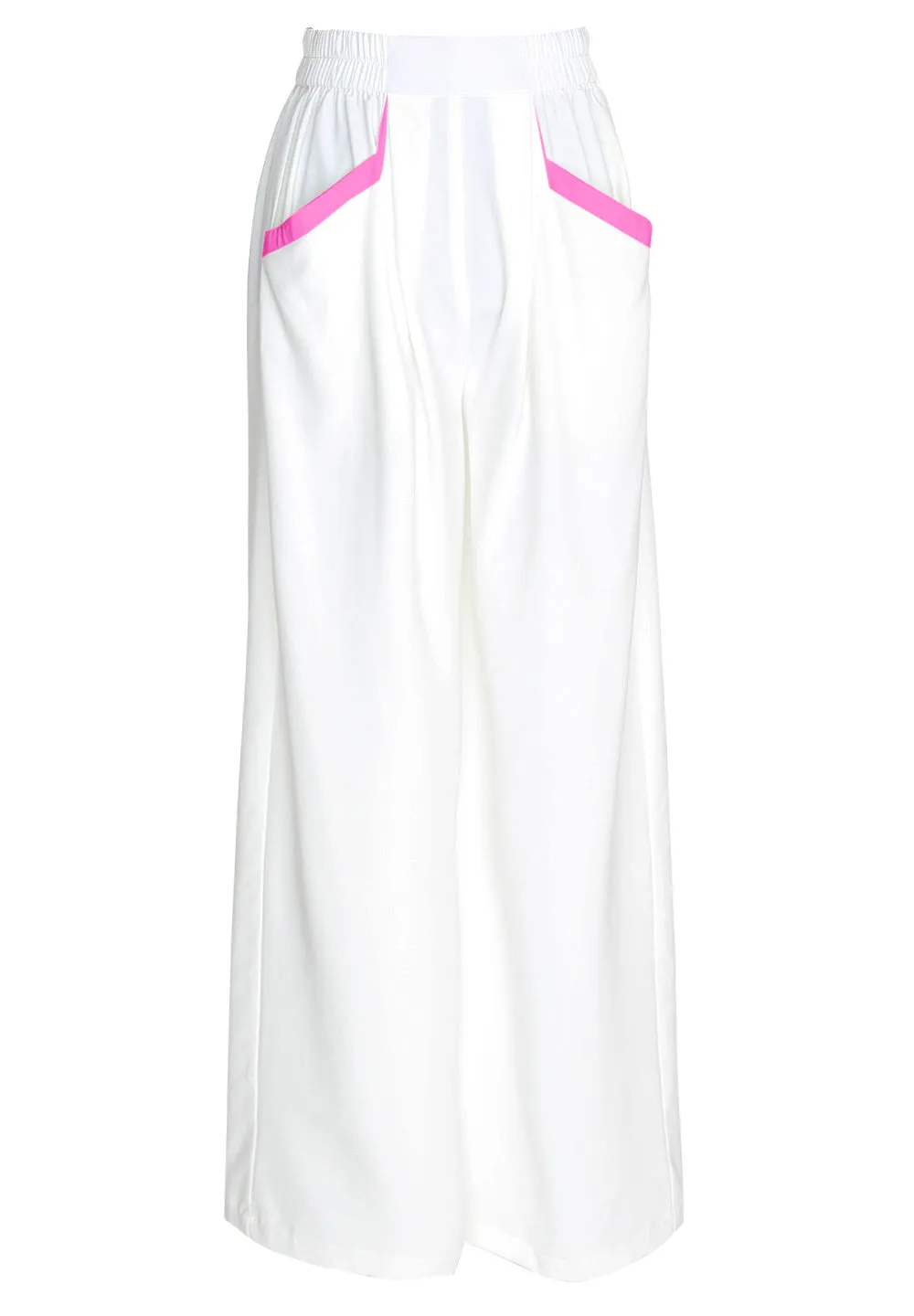 Monochrome - White Pants (Neon Pink)