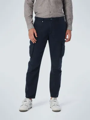 Pants Cargo With Linen Garment Dyed | Night