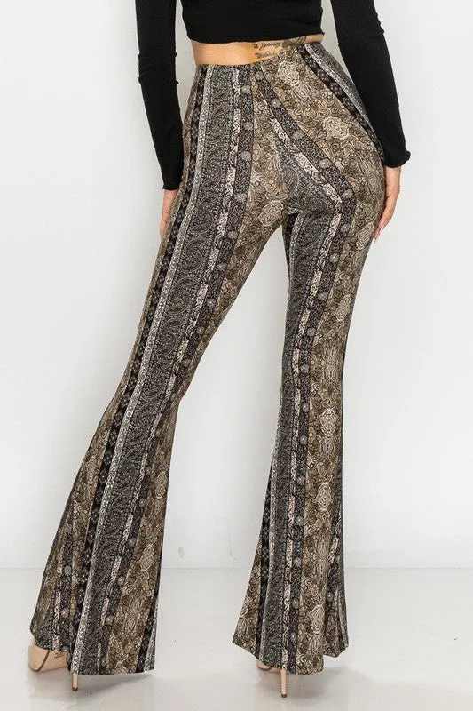 Raw Moda Gray Taupe Bellbottom Pants