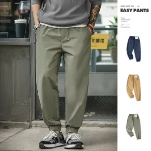 Retro Elastic Waist Casual Easypants