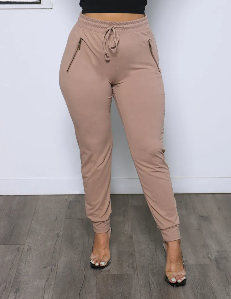 So Soft Zipper Details Jogger