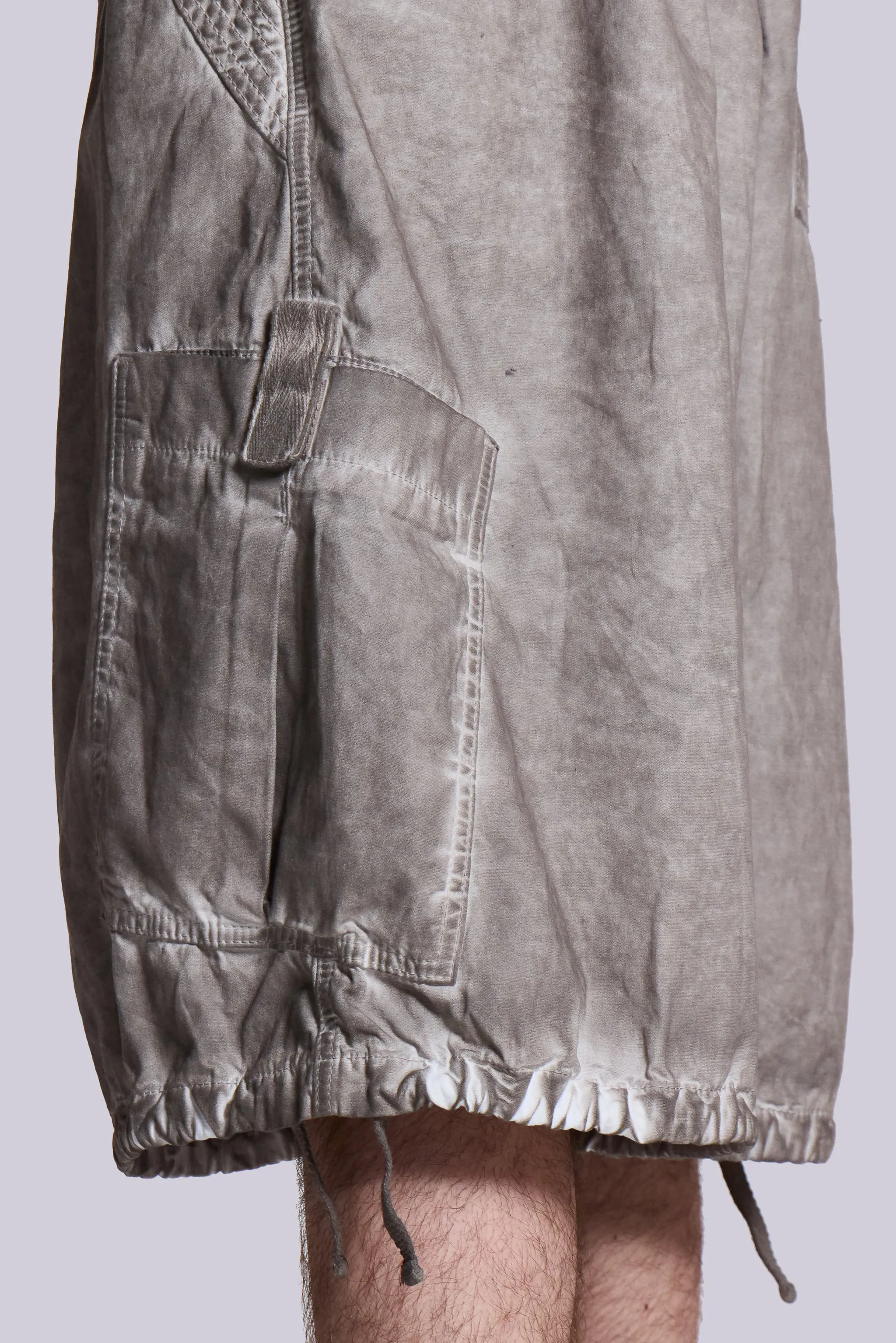 Stone Oil Wash Parachute Shorts