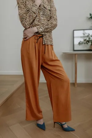 The Martine Leather Tie Pant