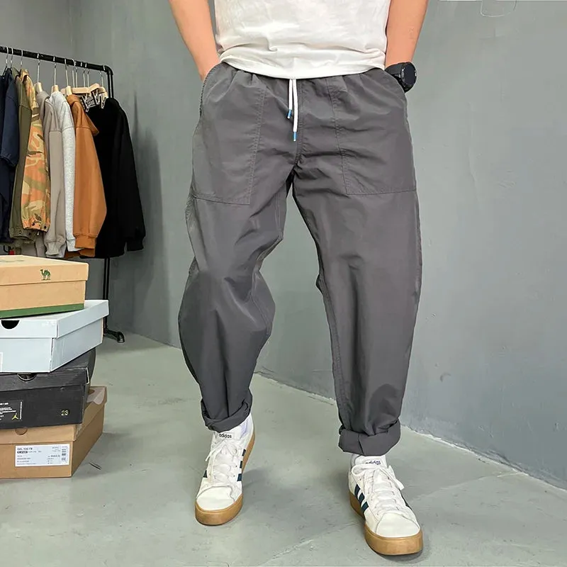 Thin Functional Cargo Pants Men Clothing Casual Sports Jogging Trousers