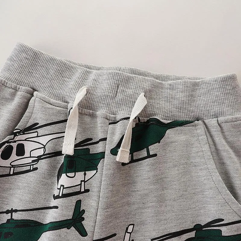 Toddler Boy's Premium Helicopter Print Pants