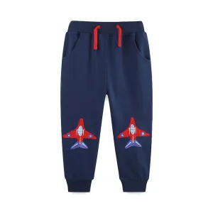 Toddler/Kid Boy Red Airplane Design Pants